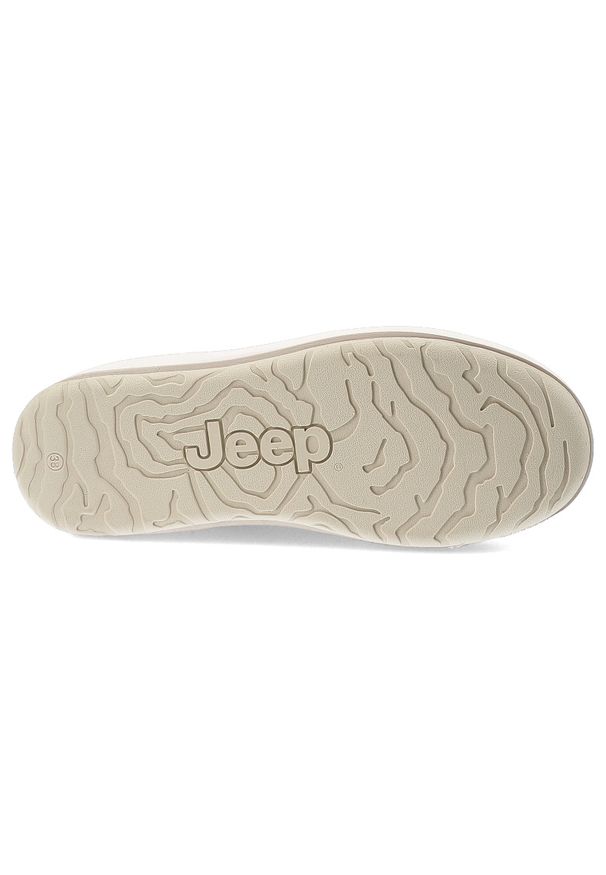 Beżowe Półbuty Jeep Stylowe Obuwie Damskie. Okazja: na co dzień. Kolor: beżowy. Materiał: materiał. Szerokość cholewki: normalna. Obcas: na platformie. Styl: elegancki