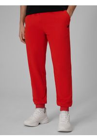 4f - 4F Spodnie dresowe joggery męskie - pomarańczowe S. Kolor: pomarańczowy. Materiał: dresówka. Wzór: gładki, ze splotem #2