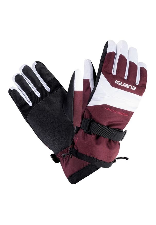 Rękawice narciarskie damskie Iguana Alessia W - purpurowo-białe, Rozmiar S/M. Kolor: biały, wielokolorowy, fioletowy. Materiał: poliester, materiał. Sport: narciarstwo