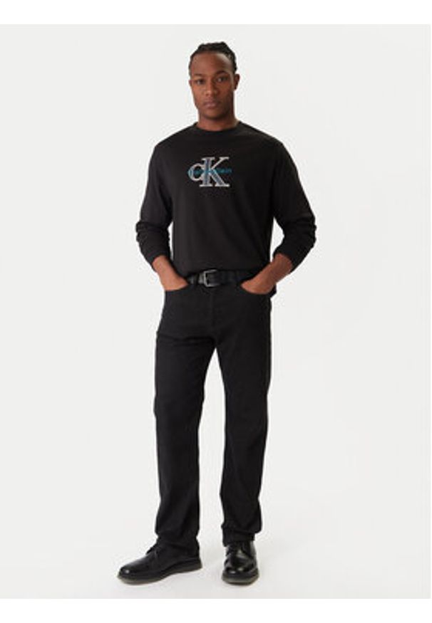 Calvin Klein Jeans Bluza LV04RE257G Czarny Regular Fit. Kolor: czarny. Materiał: bawełna
