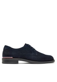 TOMMY HILFIGER - Tommy Hilfiger Półbuty Core Rwb Hilfiger Suede Shoe FM0FM04868 Granatowy. Kolor: niebieski. Materiał: skóra, zamsz