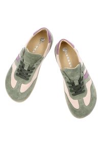 Półbuty barefoot damskie Armodo, skóra naturalna zamszowe wstawki miękka wyściółka klasyczne sznurowanie lekka i elastyczna podeszwa, zielone, n1299-. Zapięcie: sznurówki. Kolor: zielony. Materiał: skóra, zamsz. Styl: klasyczny #7