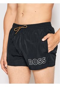 BOSS - Boss Szorty kąpielowe Mooneye 50469280 Czarny Regular Fit. Kolor: czarny. Materiał: syntetyk