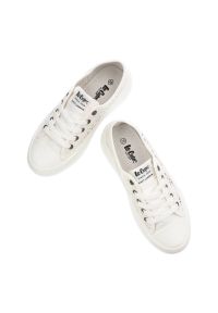 Białe Trampki Lee Cooper Damskie Buty Na Platformie. Okazja: na co dzień, na spacer. Kolor: biały. Materiał: materiał. Obcas: na platformie. Styl: casual #4