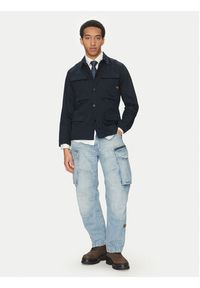 G-Star RAW - G-Star Raw Kurtka przejściowa 4 Pkt Overshirt D26429-D967 C742 Granatowy Slim Fit. Kolor: niebieski. Materiał: bawełna