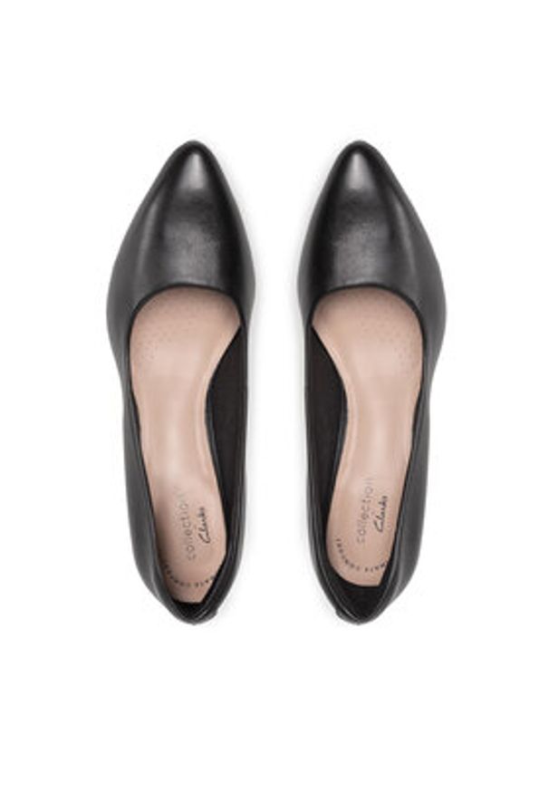 Clarks Półbuty Linvale Jerica 261372084 Czarny. Kolor: czarny. Materiał: skóra