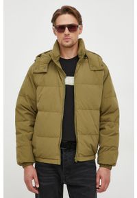 United Colors of Benetton kurtka puchowa męska kolor zielony zimowa. Okazja: na co dzień. Kolor: zielony. Materiał: puch. Sezon: zima. Styl: casual #1