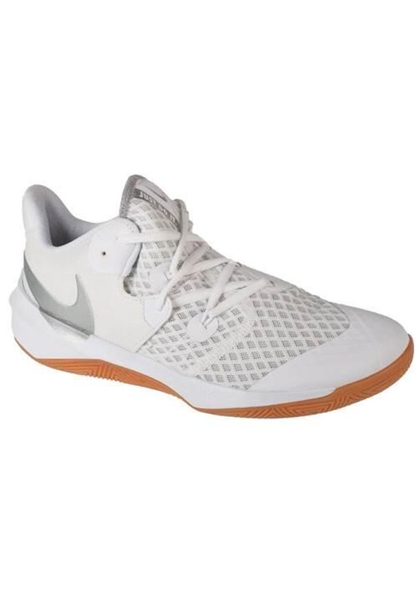 Buty siatkarskie męskie Nike Zoom Hyperspeed Court. Kolor: biały. Materiał: guma, materiał, tkanina, syntetyk. Model: Nike Court, Nike Zoom. Sport: siatkówka