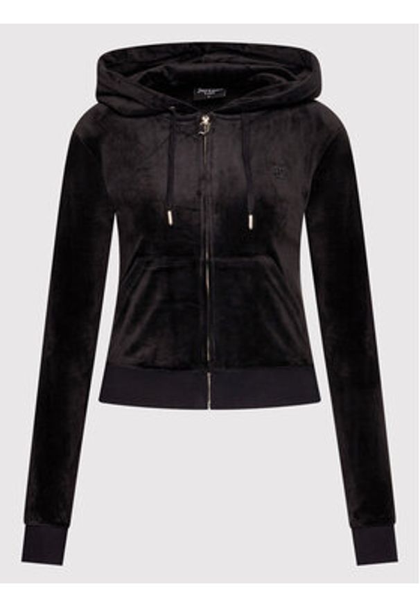 Juicy Couture Bluza Robertson JCAP176 Czarny Slim Fit. Kolor: czarny. Materiał: syntetyk
