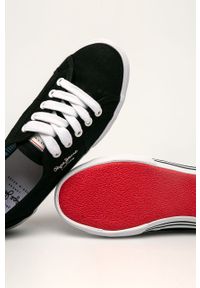 Pepe Jeans - Tenisówki. Nosek buta: okrągły. Zapięcie: sznurówki. Kolor: czarny. Materiał: syntetyk, materiał. Szerokość cholewki: normalna. Obcas: na obcasie. Wysokość obcasa: niski #3