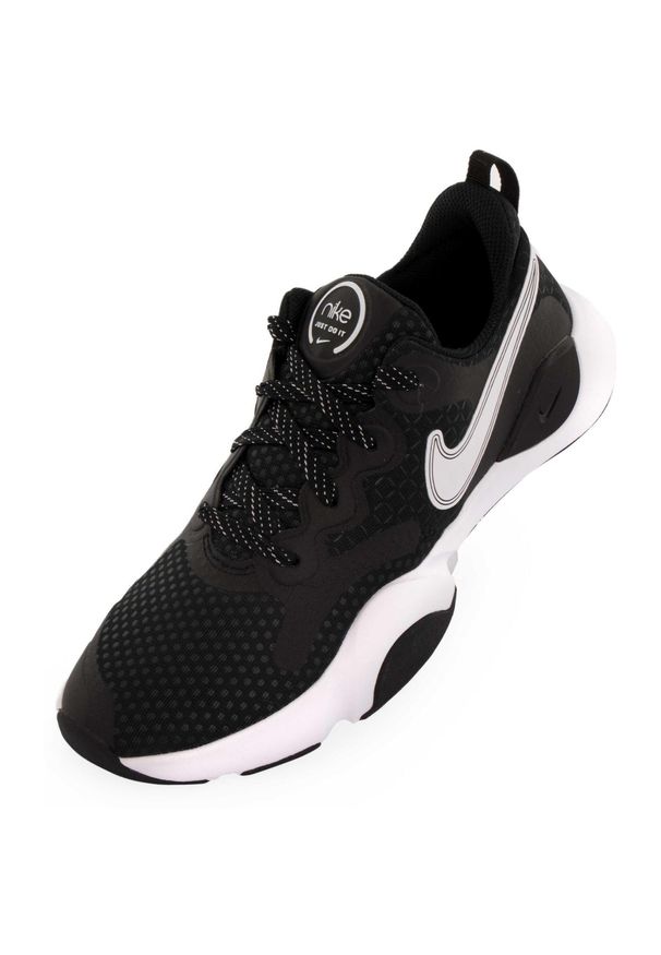 Nike - Glemo Męskie buty do biegania Czarny/Biały 43. Okazja: na co dzień. Kolor: biały, wielokolorowy. Sport: bieganie