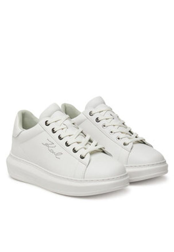 Karl Lagerfeld - KARL LAGERFELD Sneakersy Kapri KL62518 Biały. Kolor: biały. Materiał: skóra