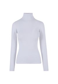 Damski sweter z golfem Urban Classics. Typ kołnierza: golf. Kolor: biały. Materiał: polar. Sezon: zima. Sport: golf #1