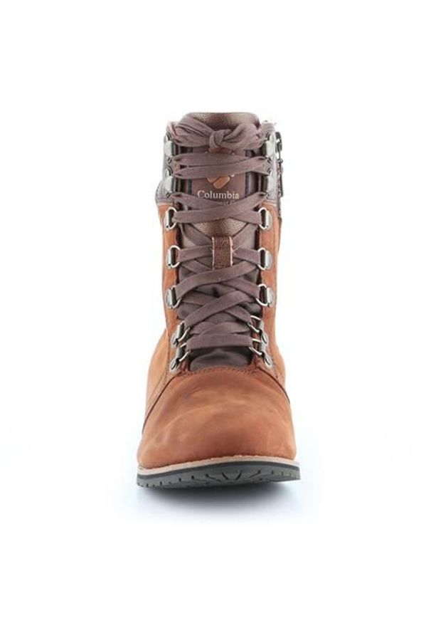 columbia - Buty do chodzenia damskie Columbia Twentythird Ave WP Mid. Wysokość cholewki: za kostkę. Zapięcie: sznurówki. Kolor: brązowy. Materiał: guma, materiał, syntetyk. Szerokość cholewki: normalna. Sport: turystyka piesza