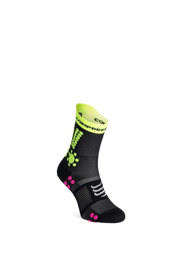 Skarpety biegowe Compressport Pro Racing Socks v4.0 Trail. Kolor: czarny, żółty, wielokolorowy