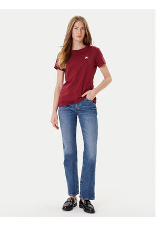 BOSS T-Shirt C_Esogo_3 50545288 Bordowy Regular Fit. Kolor: czerwony. Materiał: bawełna