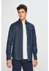 G-Star RAW - G-Star Raw - Koszula. Okazja: na co dzień. Typ kołnierza: kołnierzyk klasyczny. Kolor: niebieski. Materiał: bawełna, denim. Długość: długie. Wzór: gładki. Styl: casual, klasyczny #5