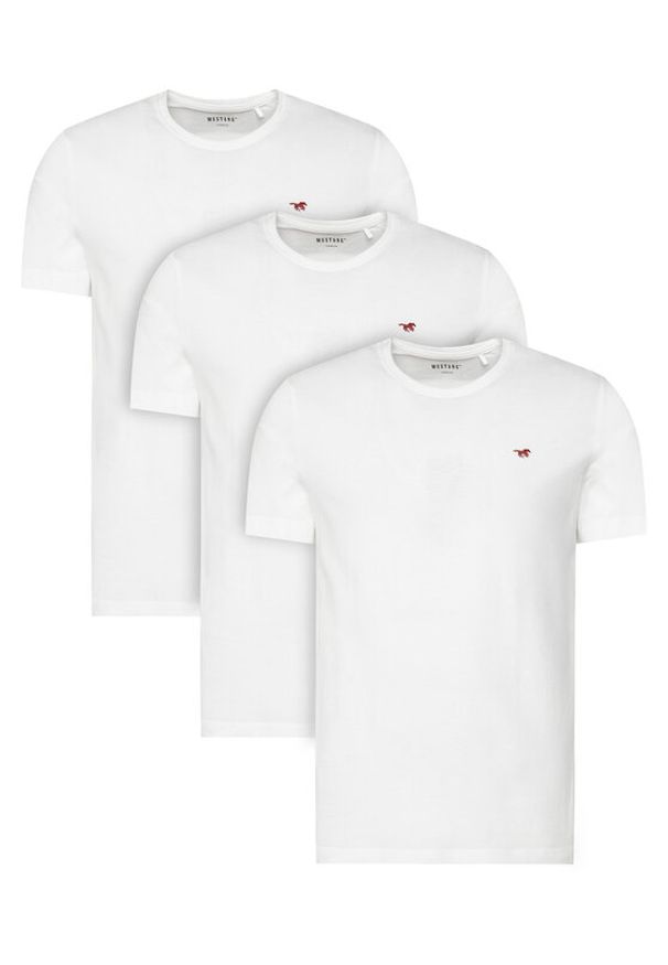 Mustang Komplet t-shirtów 1017076 Biały Regular Fit. Kolor: biały. Materiał: bawełna