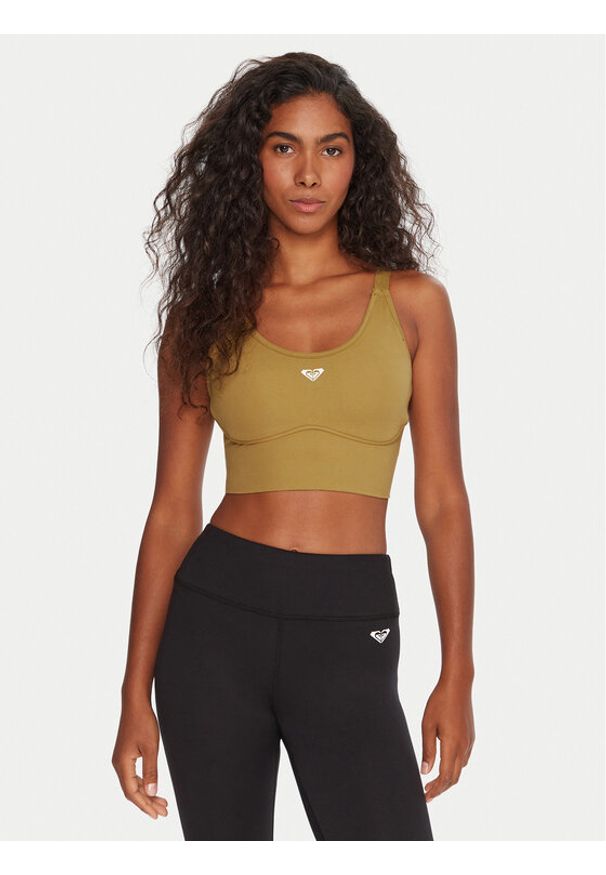 Roxy Biustonosz sportowy Heart Into It Attitude ERJKT04326 Beżowy. Kolor: beżowy. Materiał: syntetyk