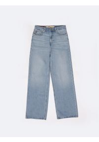 Big-Star - Jeansy damskie z szeroką nogawką niebieskie Atrea 195. Okazja: na co dzień. Stan: podwyższony. Kolor: niebieski. Styl: klasyczny, retro, elegancki, casual #6