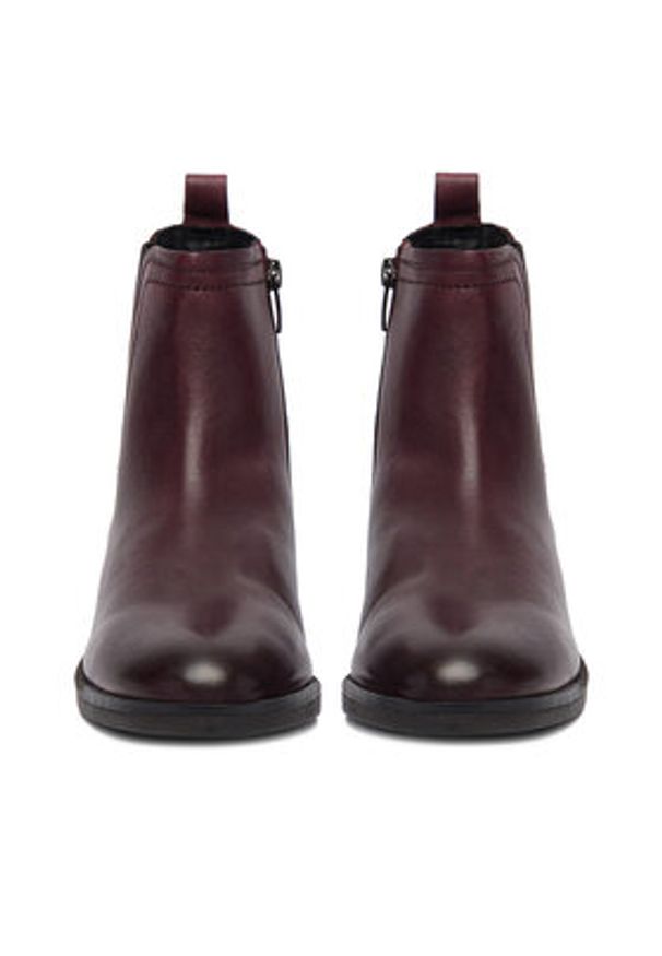 MEXX Botki CEO-MX/043C-WI40 Bordowy. Kolor: czerwony. Materiał: skóra