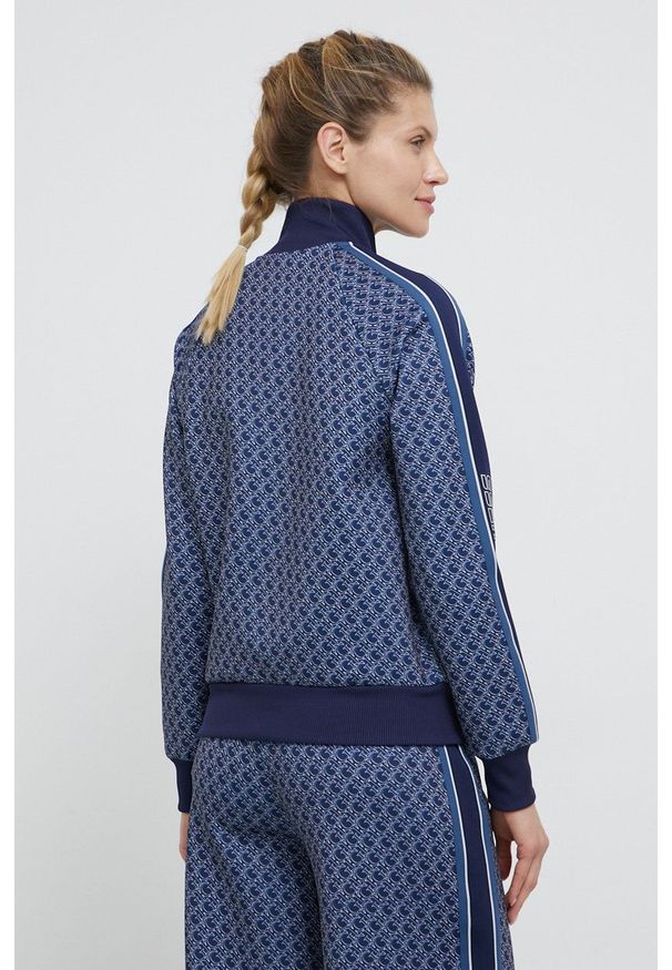 Guess Bluza damska wzorzysta. Kolor: niebieski. Materiał: dzianina. Długość rękawa: raglanowy rękaw