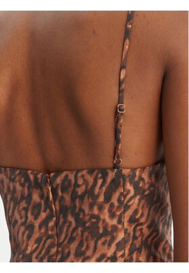 BARDOT - Bardot Sukienka koktajlowa Marcello 59817DB1 Brązowy Slim Fit. Kolor: brązowy. Materiał: syntetyk. Styl: wizytowy
