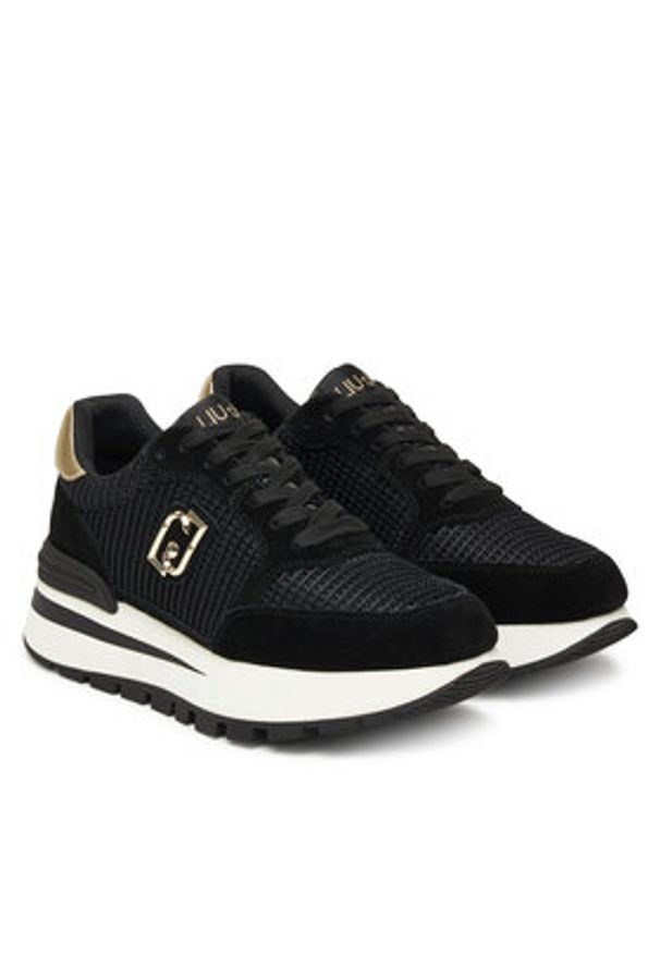 Liu Jo Sneakersy Amazing 25 BF5049 PX027 Czarny. Kolor: czarny. Materiał: skóra, zamsz