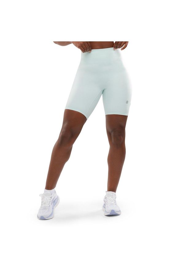 SIROKO - Damskie krótkie legginsy kolarki do biegania Fitness Siroko Thames Mint. Kolor: zielony. Materiał: tkanina. Długość: krótkie. Sport: fitness