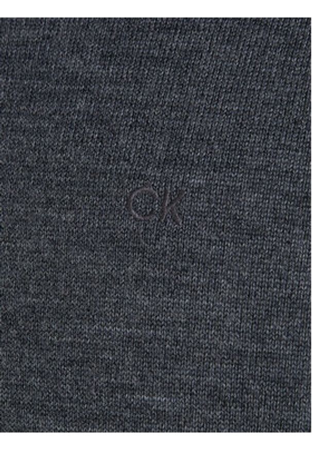Calvin Klein Sweter K10K110421 Szary Regular Fit. Kolor: szary. Materiał: wełna