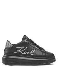 Karl Lagerfeld - KARL LAGERFELD Sneakersy KL62510A Czarny. Kolor: czarny. Materiał: skóra