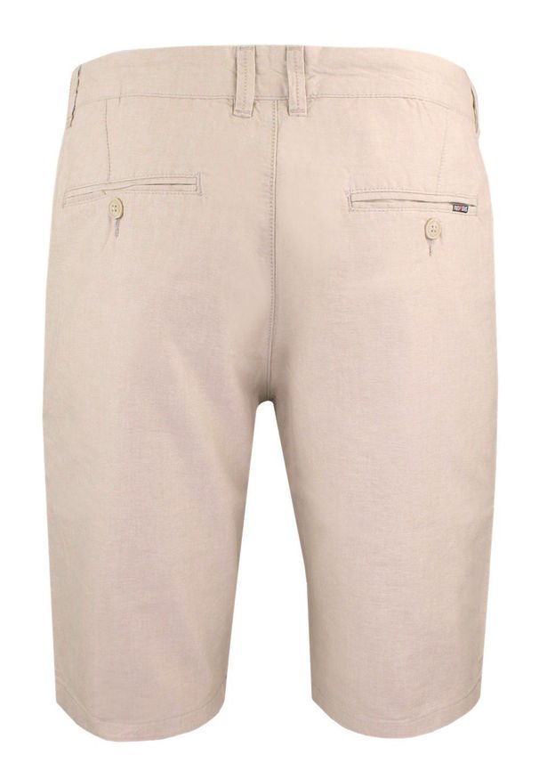 Bawełniane Męskie Krótkie Spodenki (Szorty) - Pako Jeans - Beż. Kolor: wielokolorowy, beżowy, brązowy. Materiał: bawełna. Długość: krótkie. Sezon: lato. Styl: klasyczny