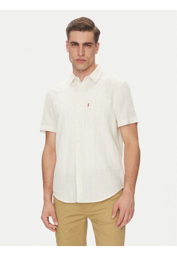 Levi's® Koszula Sunset 86624-0065 Biały Standard Fit. Kolor: biały. Materiał: len, wiskoza