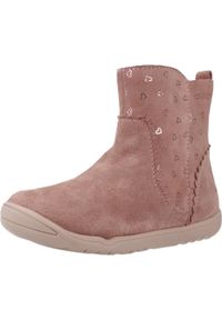 Geox - Buty GEOX B MACCHIA GIRL Rose. Kolor: różowy. Materiał: skóra. Styl: sportowy. Sport: turystyka piesza