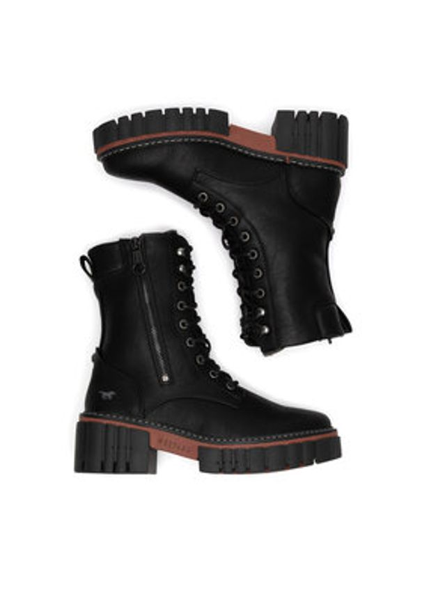 Mustang Trzewiki 1447-504 Czarny. Kolor: czarny. Materiał: materiał