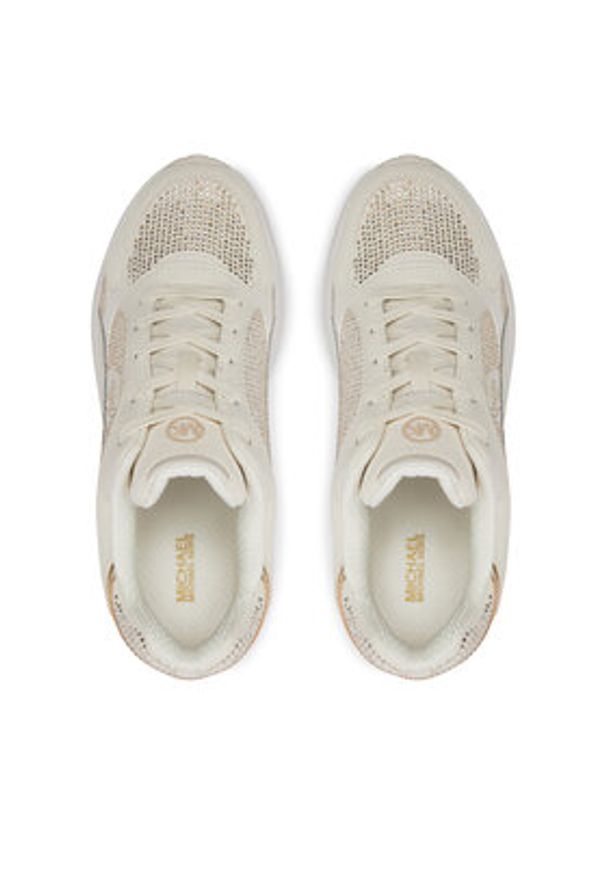MICHAEL Michael Kors Sneakersy Sami 43S4SMFSDD Beżowy. Kolor: beżowy. Materiał: skóra