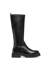 Geox Kozaki D Iridea D56HRF 0KB43 C9999 Czarny. Kolor: czarny. Materiał: skóra