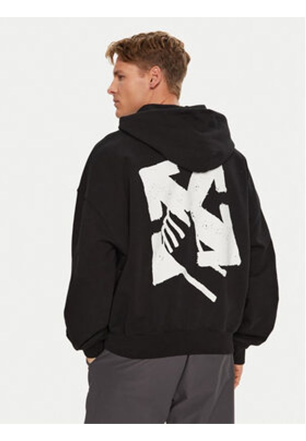 OFF-WHITE - Off-White Bluza OMBB110S23FLE0031001 Czarny Regular Fit. Kolor: czarny. Materiał: bawełna