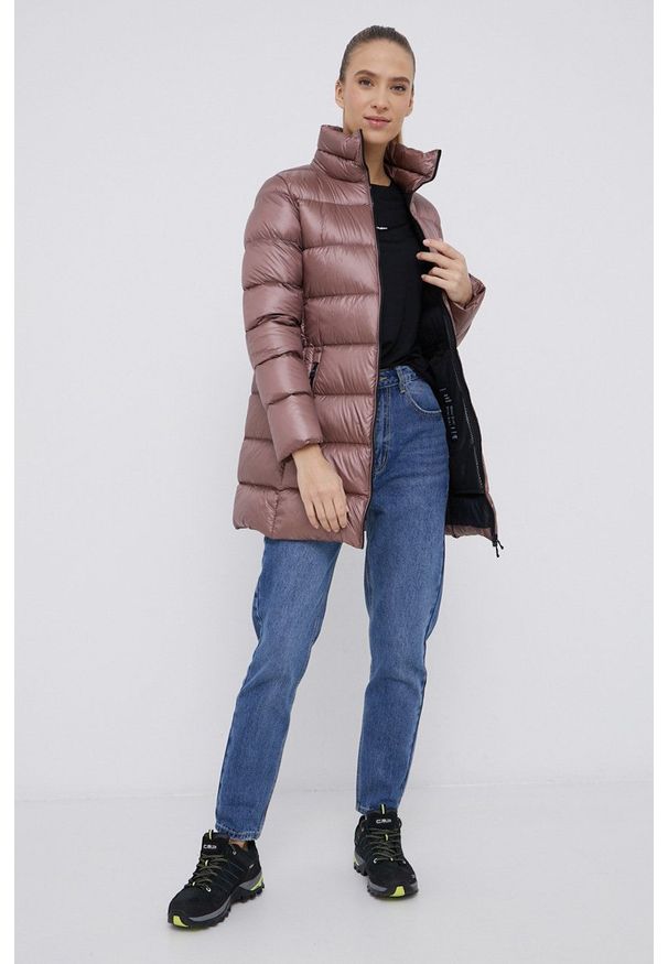 Refrigiwear - RefrigiWear Kurtka puchowa damska zimowa. Okazja: na co dzień. Kolor: beżowy. Materiał: puch. Sezon: zima. Styl: casual