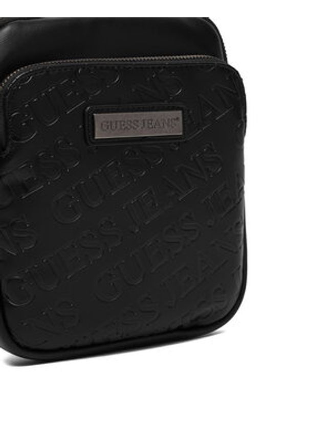 Guess Jeans Saszetka CWBEO-GUESS-B-003-09 Czarny. Kolor: czarny. Materiał: skóra