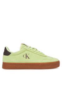 Calvin Klein Jeans Sneakersy Classic Cupsole Mix In YW0YW01767 Biały. Kolor: biały. Materiał: skóra
