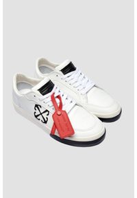 OFF-WHITE Białe sneakersy New Low Vulcanized Leather, Rozmiar 45. Kolor: biały #4