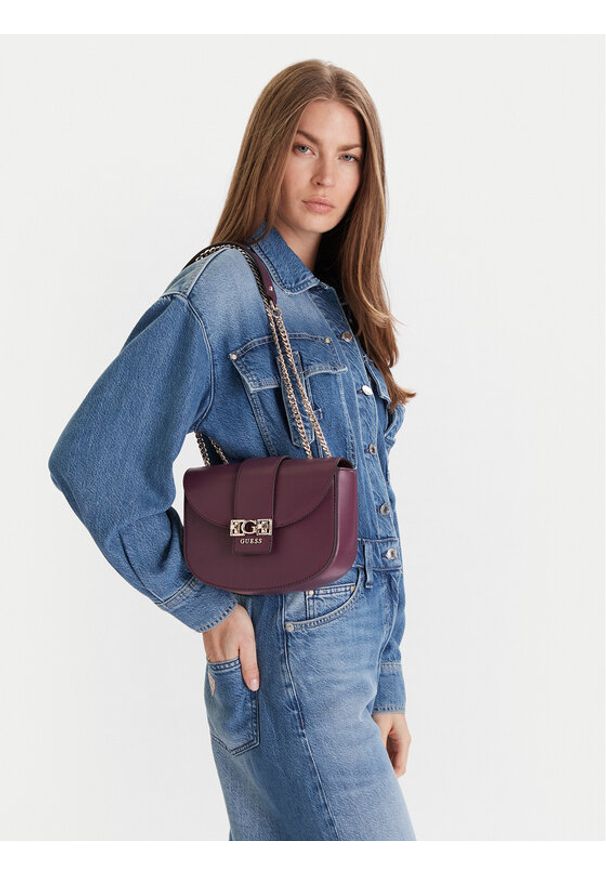 Guess Torebka HWVG98 91210 Fioletowy. Kolor: fioletowy. Materiał: skórzane