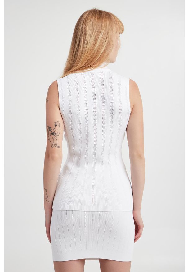 Balmain - Top damski dzianinowy BALMAIN. Materiał: dzianina