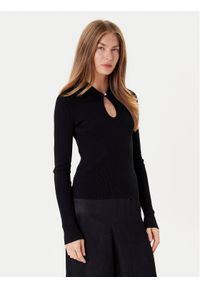 Marella Sweter Plume 2525366111 Czarny Regular Fit. Kolor: czarny. Materiał: wiskoza