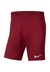 Nike - Dziecięce/niemowlęce Spodenki Z Dzianiny Dry Park III. Kolor: czerwony, brązowy, wielokolorowy. Materiał: dzianina. Styl: sportowy. Sport: turystyka piesza