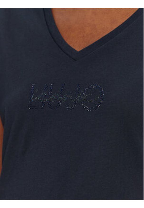 Liu Jo Sport T-Shirt TA5179 J6040 Granatowy Regular Fit. Kolor: niebieski. Materiał: bawełna. Styl: sportowy