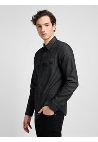 Lee - MĘSKA KOSZULA LEE REGULAR WESTERN SHIRT WASHED BLACK 112330644 #4