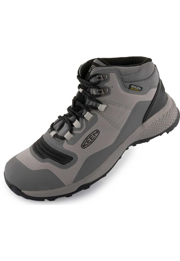 keen - Keen Men Tempo Flex Mid WP – Męskie buty mid trekkingowe. Okazja: na spacer. Kolor: szary, fioletowy, niebieski, wielokolorowy. Sport: turystyka piesza