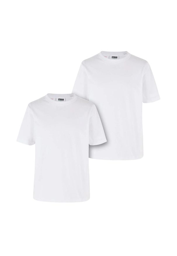 Urban Classics - T-shirt Dla Chłopca Ekologiczny Basic 2pak. Kolor: biały. Sport: turystyka piesza